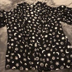 ⭐️🌜 Moon and Star Cardigan Hot Topic XL